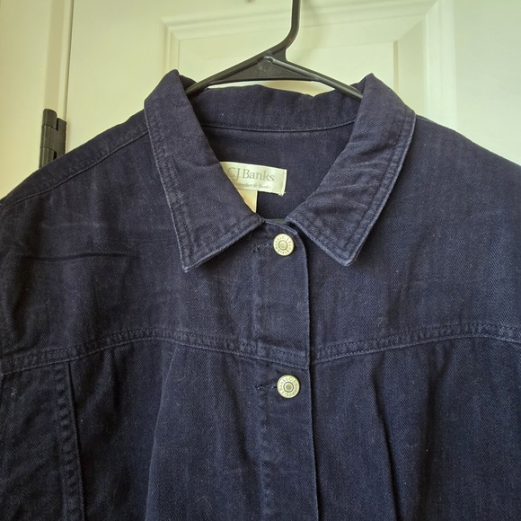 Womens CJ Banks Christopher & Banks Blue Purple denim jacket Size X Western - Picture 4 of 9